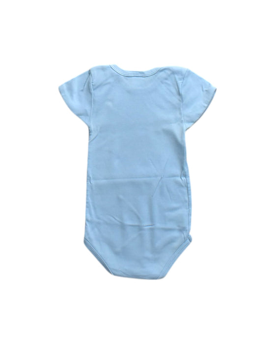 A Blue Short Sleeve Bodysuits from Petit Bateau in size 3T for neutral. (Back View)