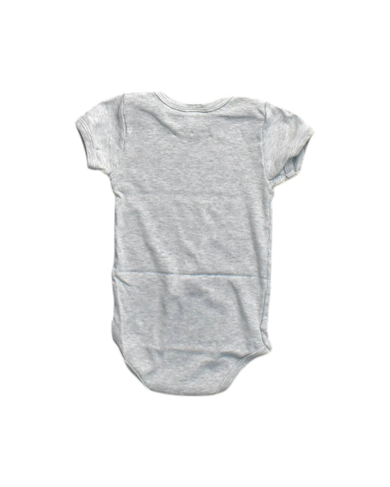 A Grey Short Sleeve Bodysuits from Petit Bateau in size 3T for neutral. (Back View)