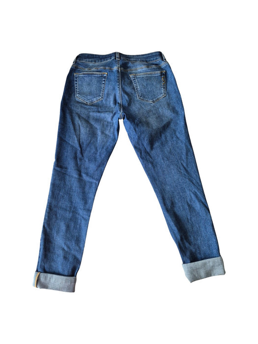 A Blue Jeans from Seraphine in size S for maternity. (Back View)