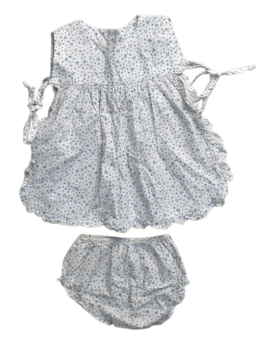 A Blue Shorts Sets from M&H in size 3T for girl. (Front View)