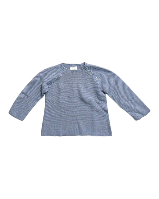A Blue Long Sleeve Tops from M&H in size 12-18M for neutral. (Front View)