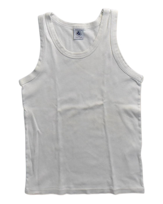 A White Sleeveless T Shirts from Petit Bateau in size 10Y for neutral. (Front View)