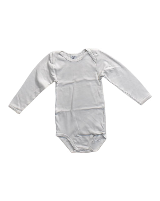 A White Long Sleeve Bodysuits from Petit Bateau in size 3T for neutral. (Front View)