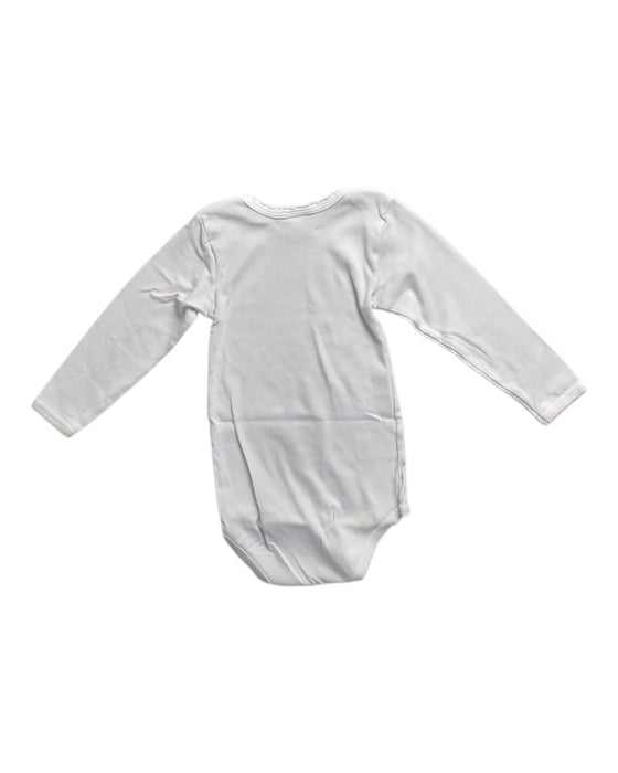 A White Long Sleeve Bodysuits from Petit Bateau in size 3T for neutral. (Back View)