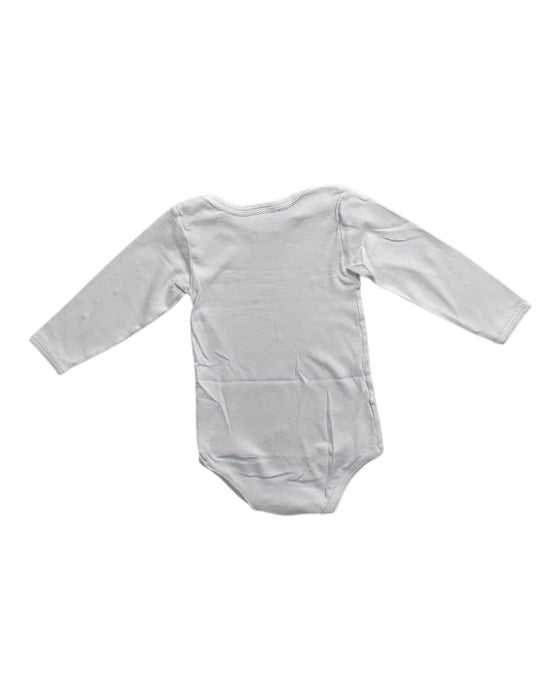 A White Long Sleeve Bodysuits from Petit Bateau in size 3T for neutral. (Back View)