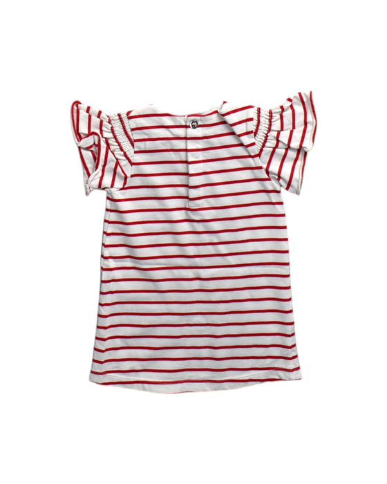 A Red Short Sleeve Dresses from Jacadi in size 2T for girl. (Back View)