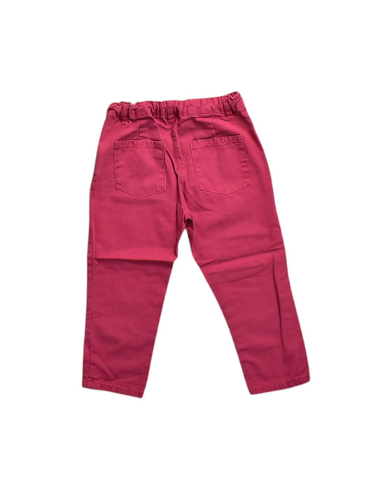 A Red Casual Pants from Bout'Chou in size 3T for neutral. (Back View)