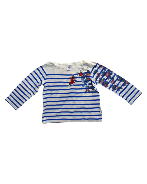 A Blue Long Sleeve Tops from Petit Bateau in size 4T for neutral. (Front View)