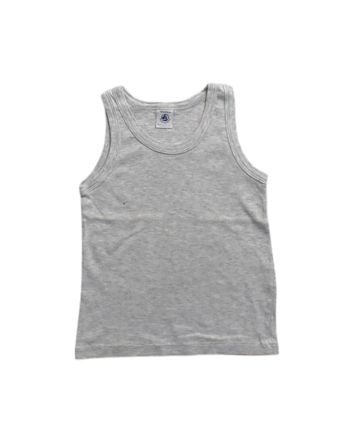 A Grey Sleeveless T Shirts from Petit Bateau in size 6T for neutral. (Front View)