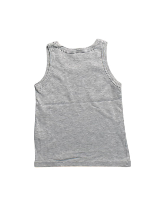 A Grey Sleeveless T Shirts from Petit Bateau in size 6T for neutral. (Back View)