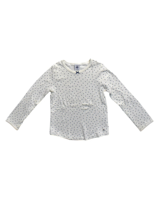 A White Long Sleeve T Shirts from Petit Bateau in size 6T for neutral. (Front View)