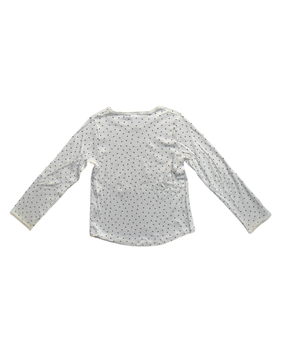 A White Long Sleeve T Shirts from Petit Bateau in size 6T for neutral. (Back View)