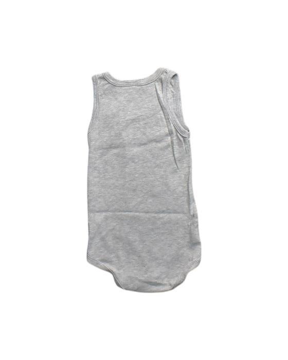 A Grey Sleeveless Bodysuits from Petit Bateau in size 4T for neutral. (Back View)