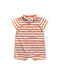 A Orange Short Sleeve Rompers from Petit Bateau in size 3-6M for neutral. (Front View)