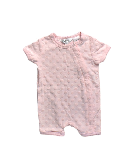 A Pink Short Sleeve Rompers from Bébé by Minihaha in size 0-3M for neutral. (Front View)