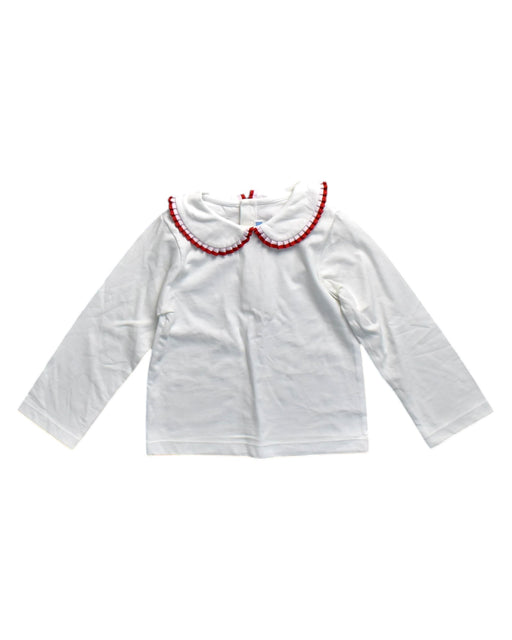A White Long Sleeve Tops from Jacadi in size 3T for girl. (Front View)