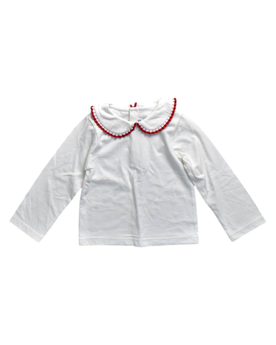 A White Long Sleeve Tops from Jacadi in size 3T for girl. (Front View)