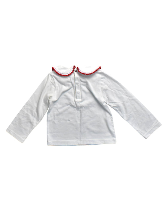 A White Long Sleeve Tops from Jacadi in size 3T for girl. (Back View)