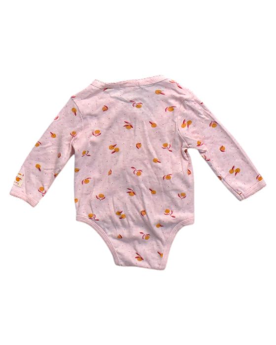 A Pink Long Sleeve Bodysuits from Purebaby in size 3-6M for neutral. (Back View)