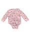 A Pink Long Sleeve Bodysuits from Purebaby in size 3-6M for neutral. (Back View)