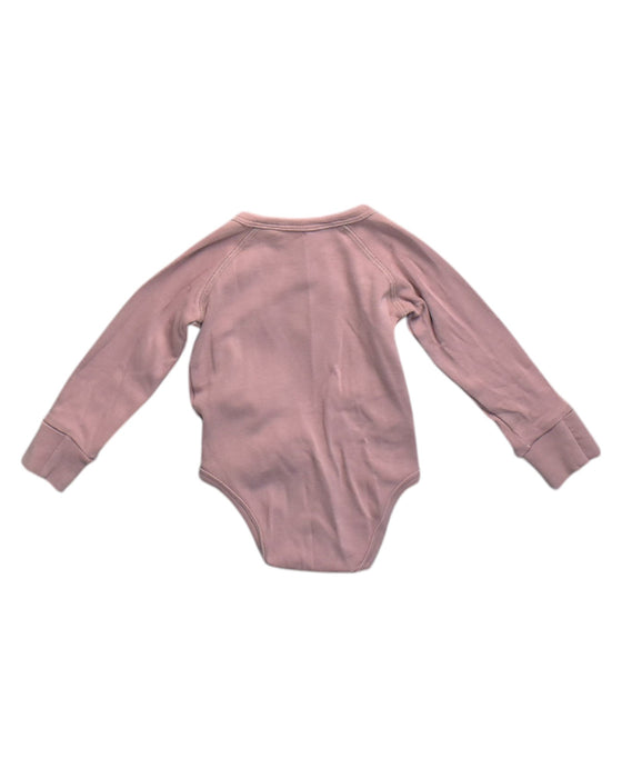 A Pink Long Sleeve Bodysuits from SUSUKOSHI  in size 3-6M for neutral. (Back View)