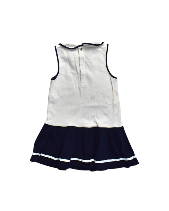 A White Sleeveless Dresses from Jacadi in size 3T for girl. (Back View)