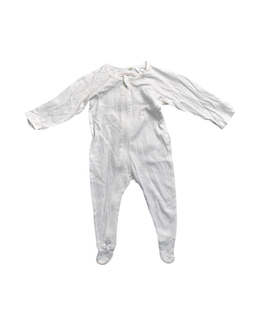 A White Onesies from Purebaby in size 3-6M for neutral. (Front View)