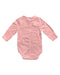 A Pink Long Sleeve Bodysuits from Purebaby in size 3-6M for neutral. (Back View)