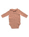 A Peach Long Sleeve Bodysuits from Seed in size 0-3M for neutral. (Back View)
