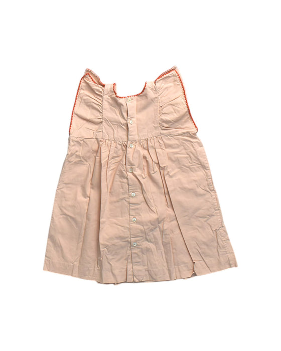A Peach Sleeveless Dresses from Bonpoint in size 3T for girl. (Back View)