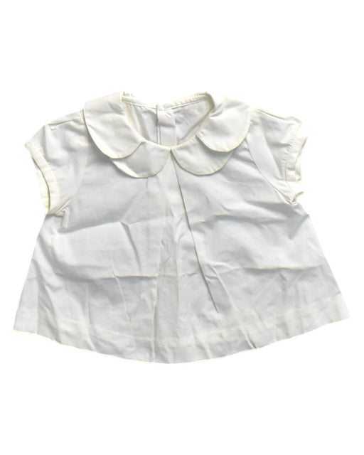 A White Short Sleeve Tops from Jacadi in size 3T for girl. (Front View)
