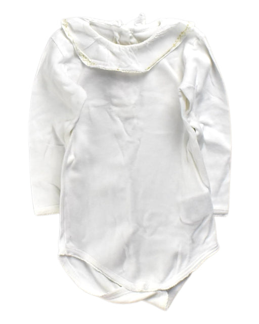 A White Long Sleeve Bodysuits from Bonpoint in size 12-18M for girl. (Front View)