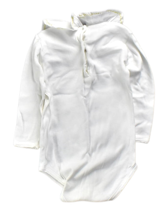 A White Long Sleeve Bodysuits from Bonpoint in size 12-18M for girl. (Back View)
