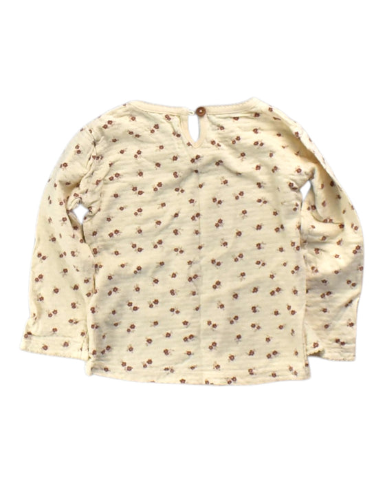 A Beige Long Sleeve Tops from Quincy Mae in size 18-24M for girl. (Back View)