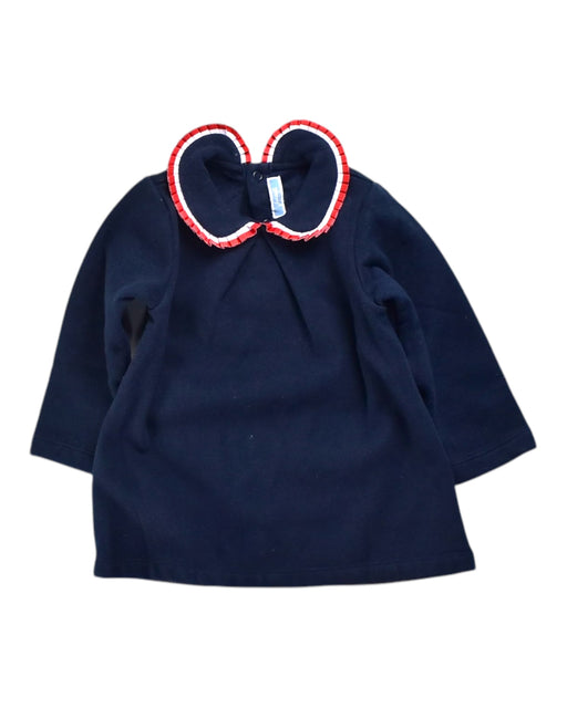 A Navy Long Sleeve Dresses from Jacadi in size 4T for girl. (Front View)