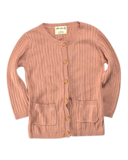 A Peach Cardigans from Wilson & Frenchy in size 12-18M for girl. (Front View)