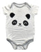A White Short Sleeve Bodysuits from Not Too Big  in size 3-6M for neutral. (Front View)