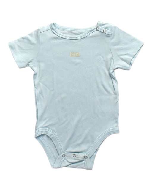 A Blue Short Sleeve Bodysuits from KITH in size 12-18M for neutral. (Front View)