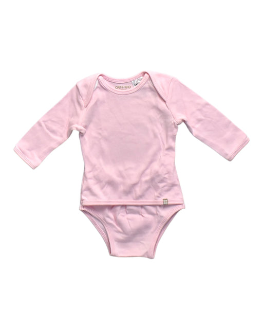 A Pink Long Sleeve Bodysuits from Oeteo in size 0-3M for girl. (Front View)