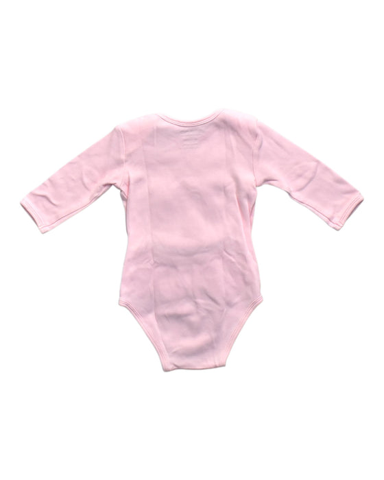A Pink Long Sleeve Bodysuits from Oeteo in size 0-3M for girl. (Back View)