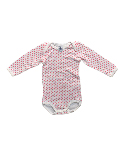 A White Long Sleeve Bodysuits from Petit Bateau in size 6-12M for neutral. (Front View)