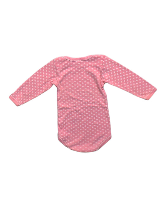 A Pink Long Sleeve Bodysuits from Petit Bateau in size 6-12M for neutral. (Back View)