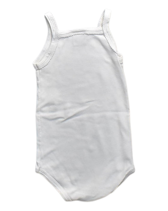 A White Sleeveless Bodysuits from Petit Bateau in size 6-12M for neutral. (Back View)