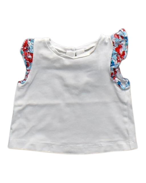 A White Sleeveless Tops from Jacadi in size 3-6M for girl. (Front View)