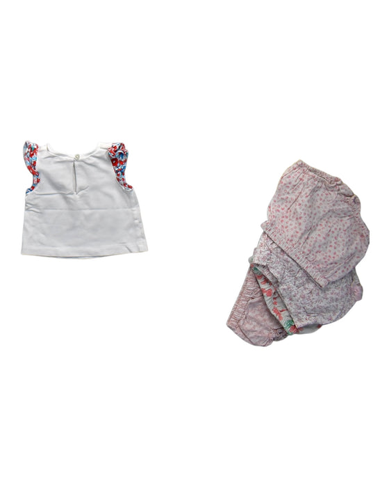 A White Sleeveless Tops from Jacadi in size 3-6M for girl. (Back View)