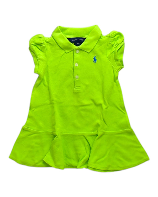 A Green Short Sleeve Dresses from Ralph Lauren in size 6-12M for girl. (Front View)