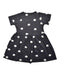 A Black Short Sleeve Dresses from Le Petit Society in size 6T for girl. (Back View)