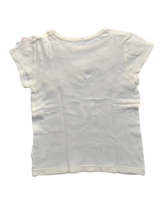 A White Short Sleeve Tops from Hakka in size 5T for girl. (Back View)