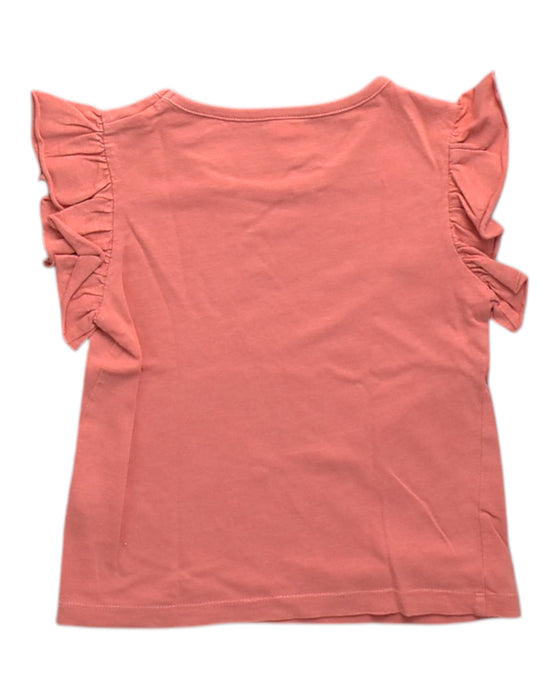 A Peach Short Sleeve Tops from Petit Bateau in size 5T for girl. (Back View)