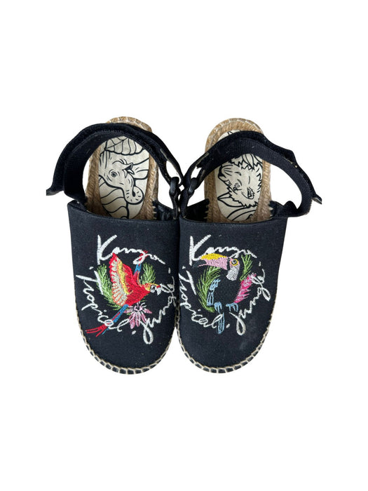 A Black Espadrilles from Kenzo in size 7Y for girl. (Back View)